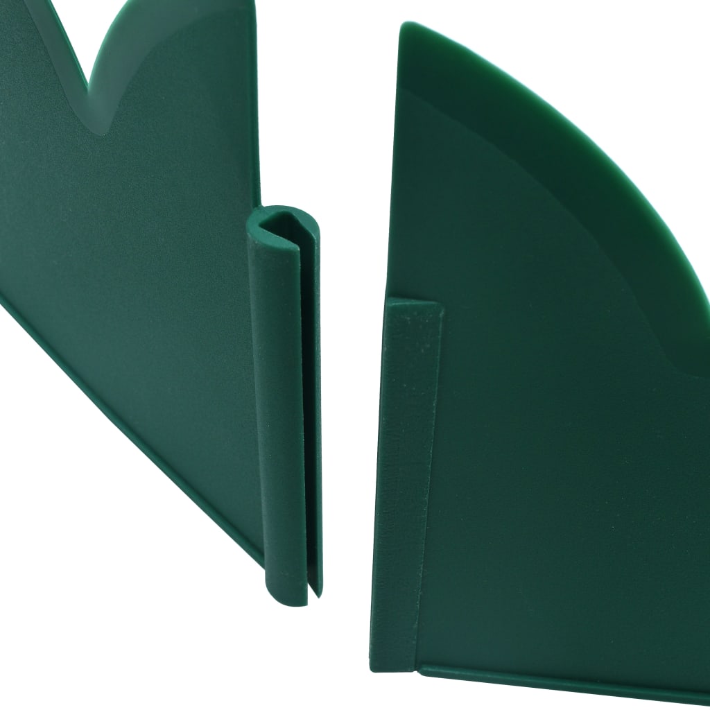 Lawn Edgings 10 pcs Green 65x15 cm PP
