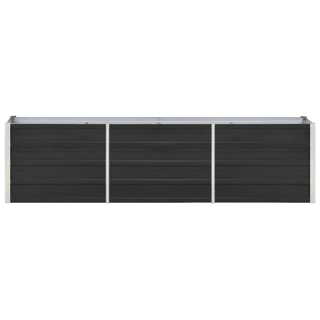 Garden Raised Bed Galvanised Steel 240x40x45 cm Anthracite
