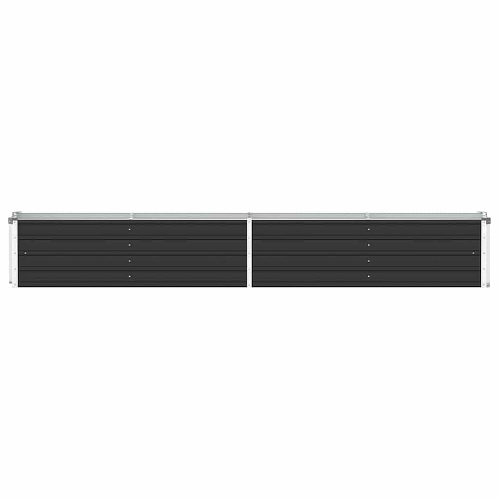 Garden Raised Bed Galvanised Steel 320x40x45 cm Anthracite
