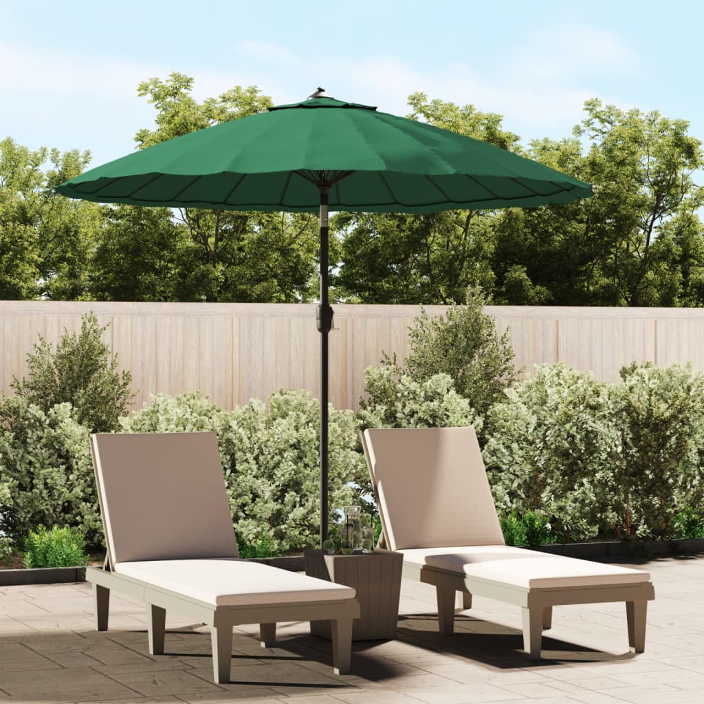 Garden Parasol with Aluminium Pole 270 cm Green