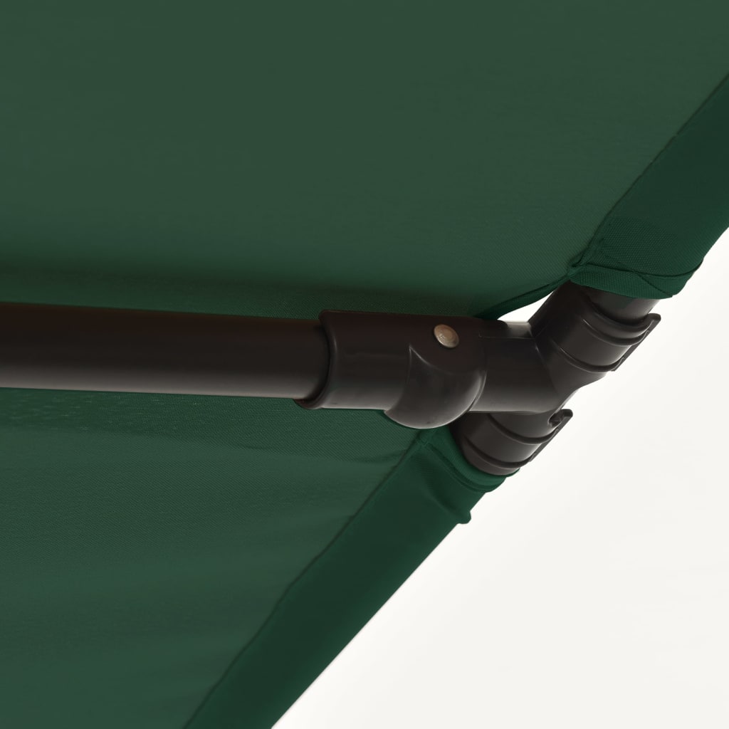Garden Parasol with Aluminium Pole 180x110 cm Green
