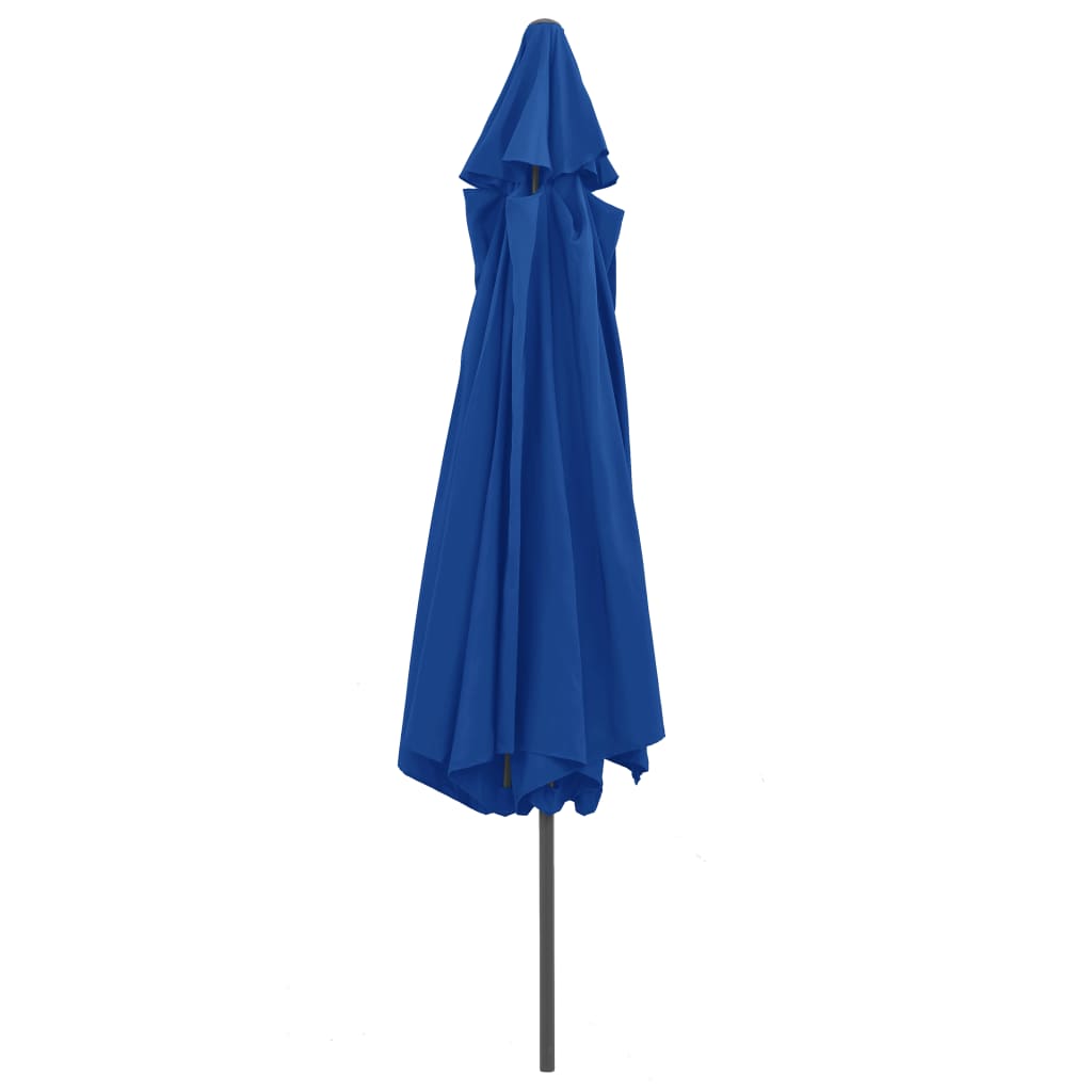 Garden Parasol with Metal Pole 390 cm Azure Blue