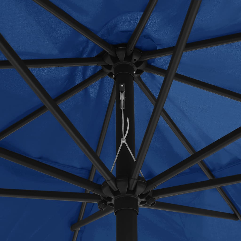 Garden Parasol with Metal Pole 390 cm Azure Blue