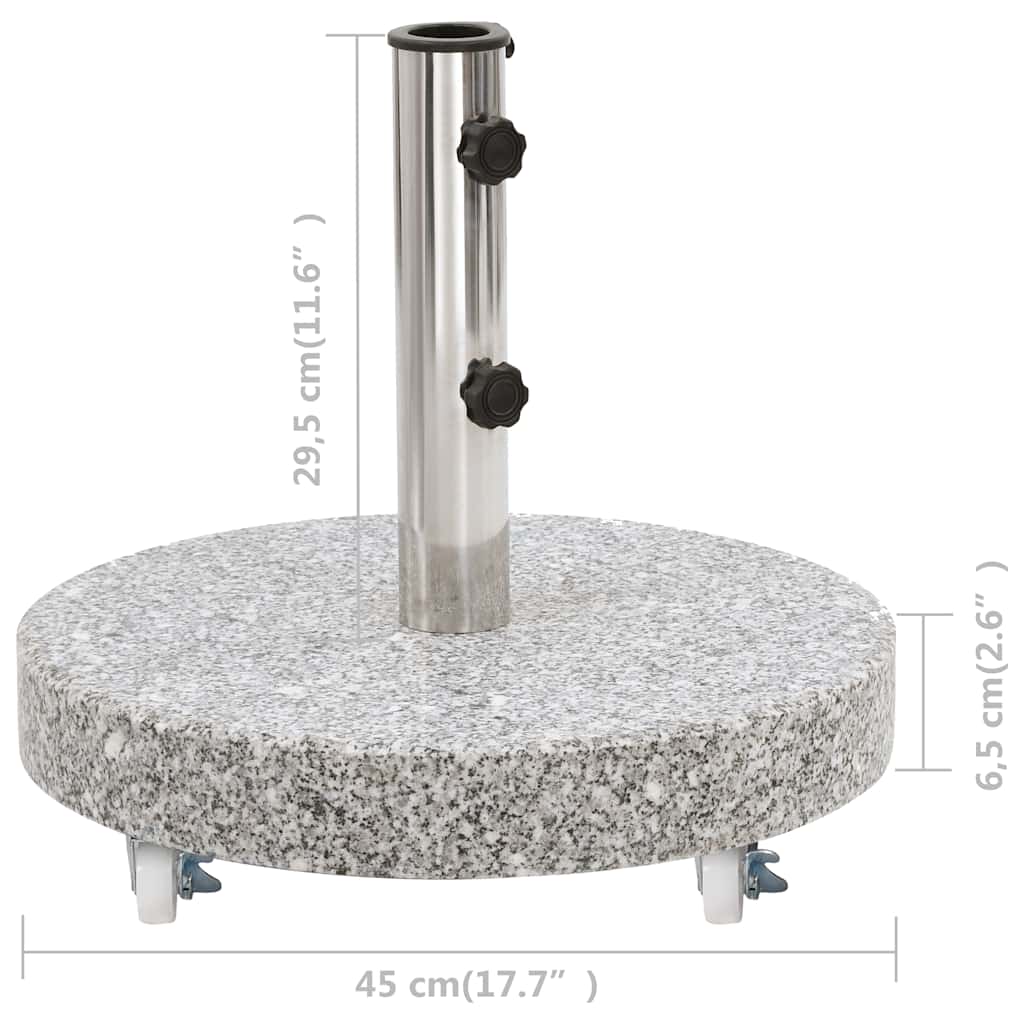 Parasol Base Granite 30 kg Round Grey