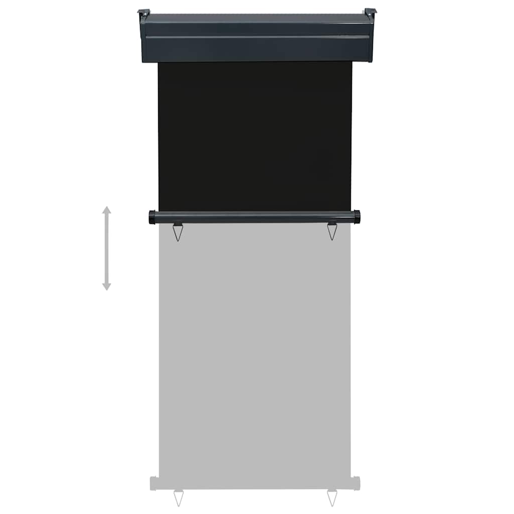 Balcony Side Awning 85x250 cm Black