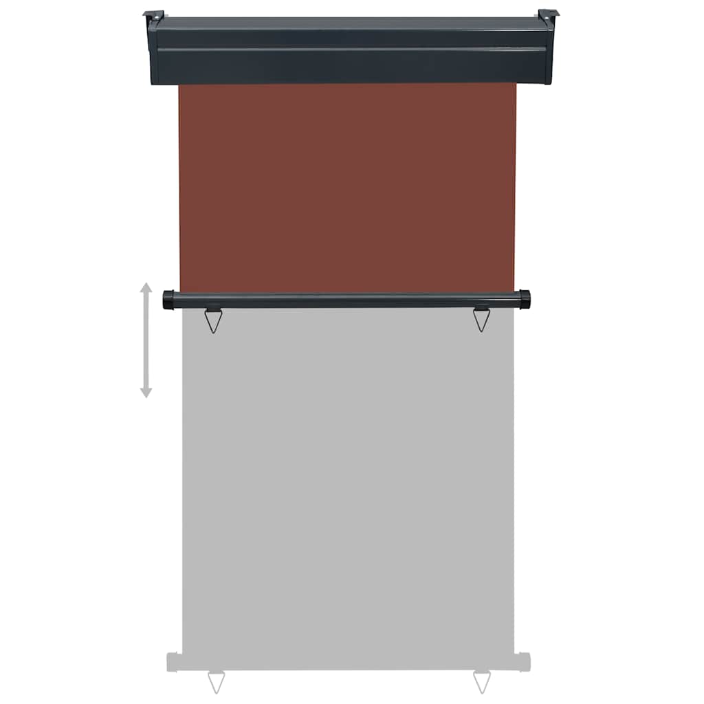 Balcony Side Awning 105x250 cm Brown