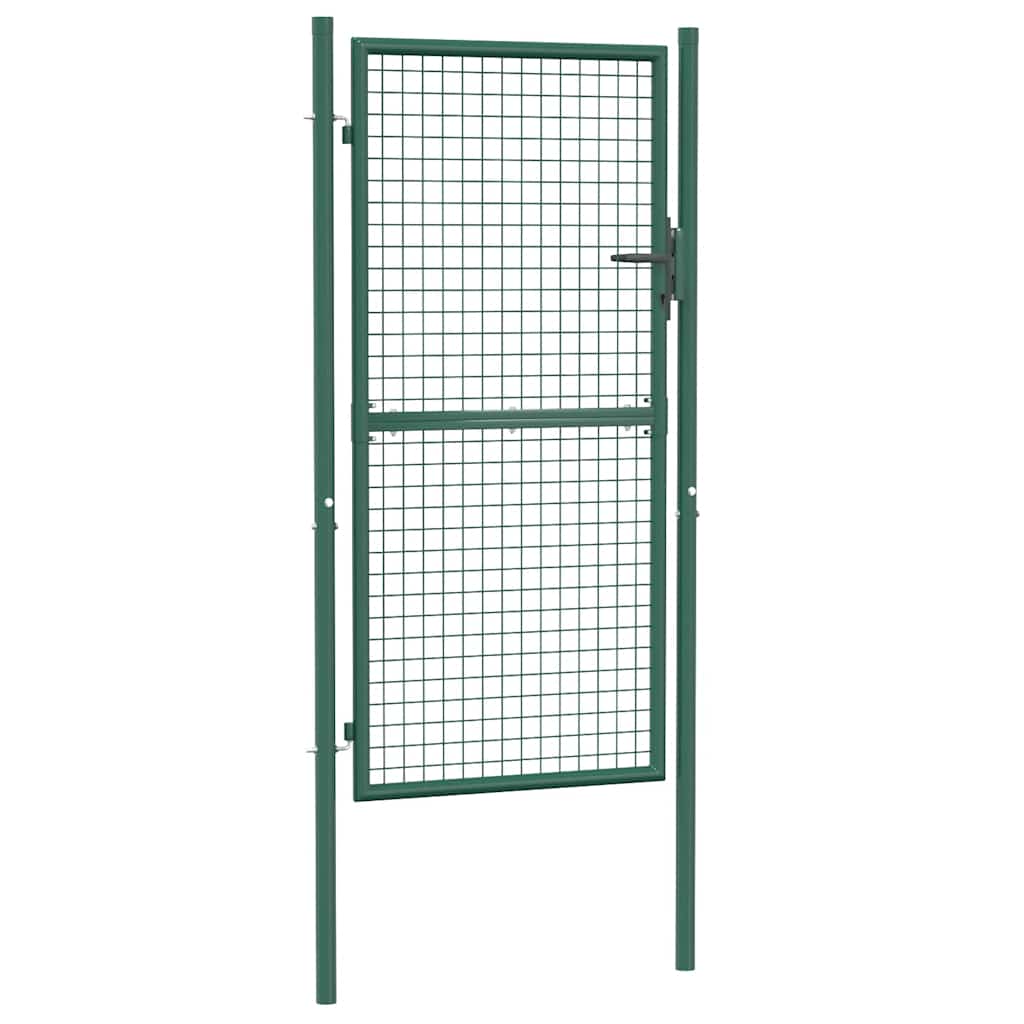 Fence Gate Steel 100x175 cm Green