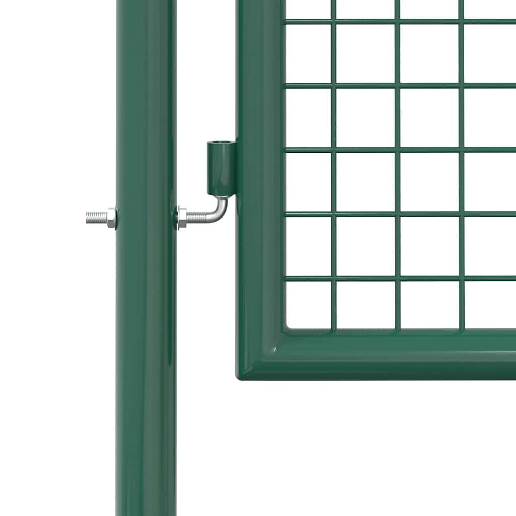 Fence Gate Steel 100x175 cm Green