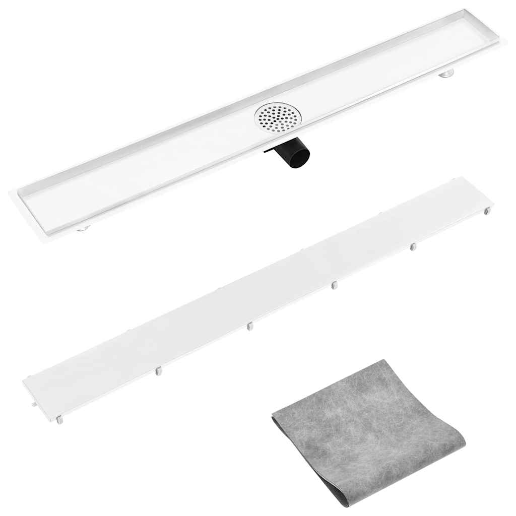 Shower Drain with 2-in-1 Cover 103x14 cm Stainless Steel