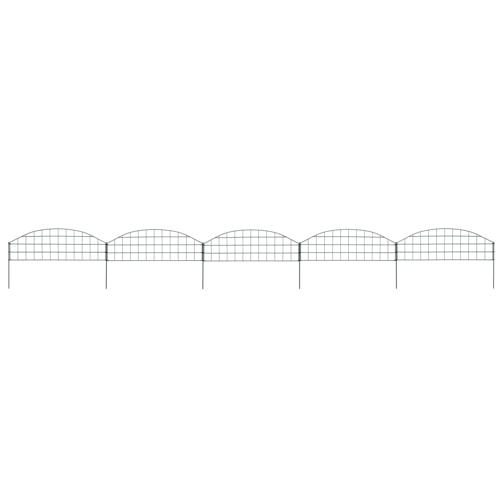 Arched Garden Fence Set 77.3x26 cm Green