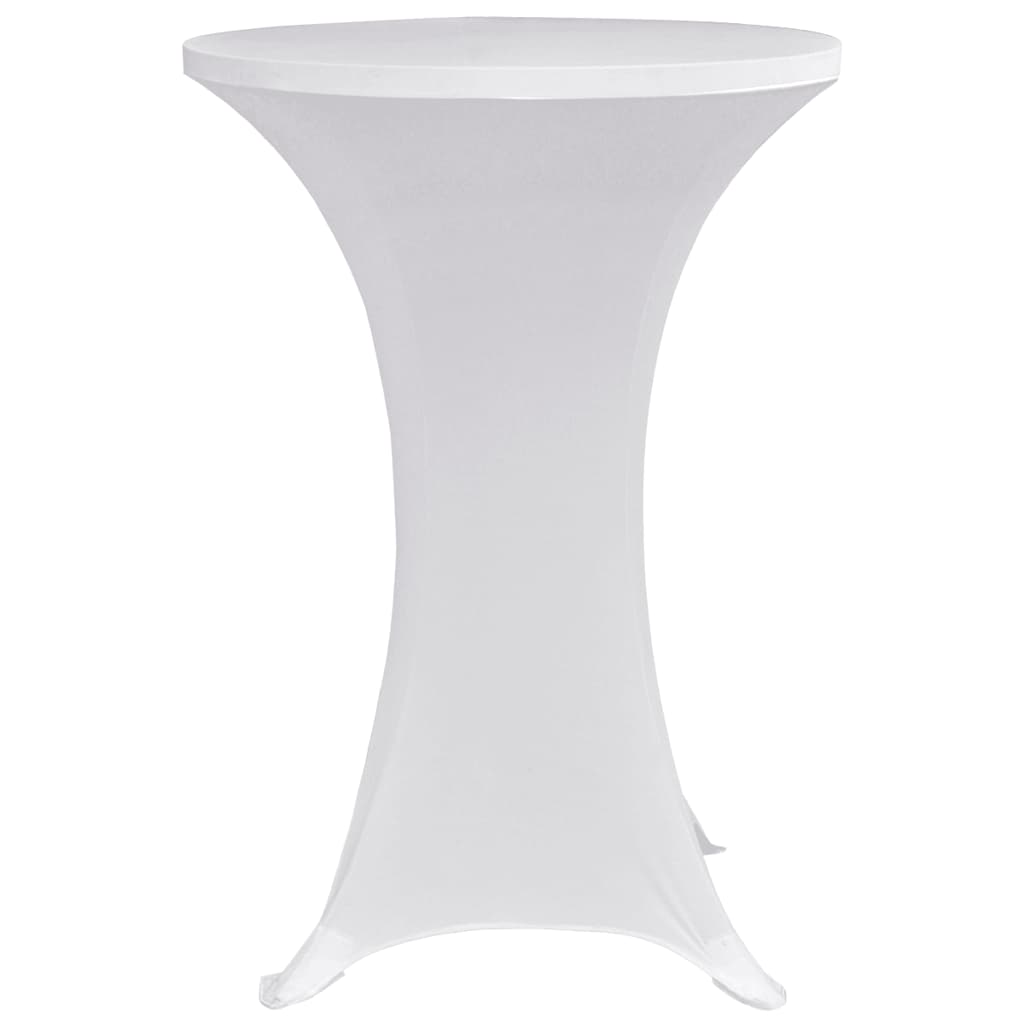 Standing Table Cover Ø60 cm White Stretch 4 pcs