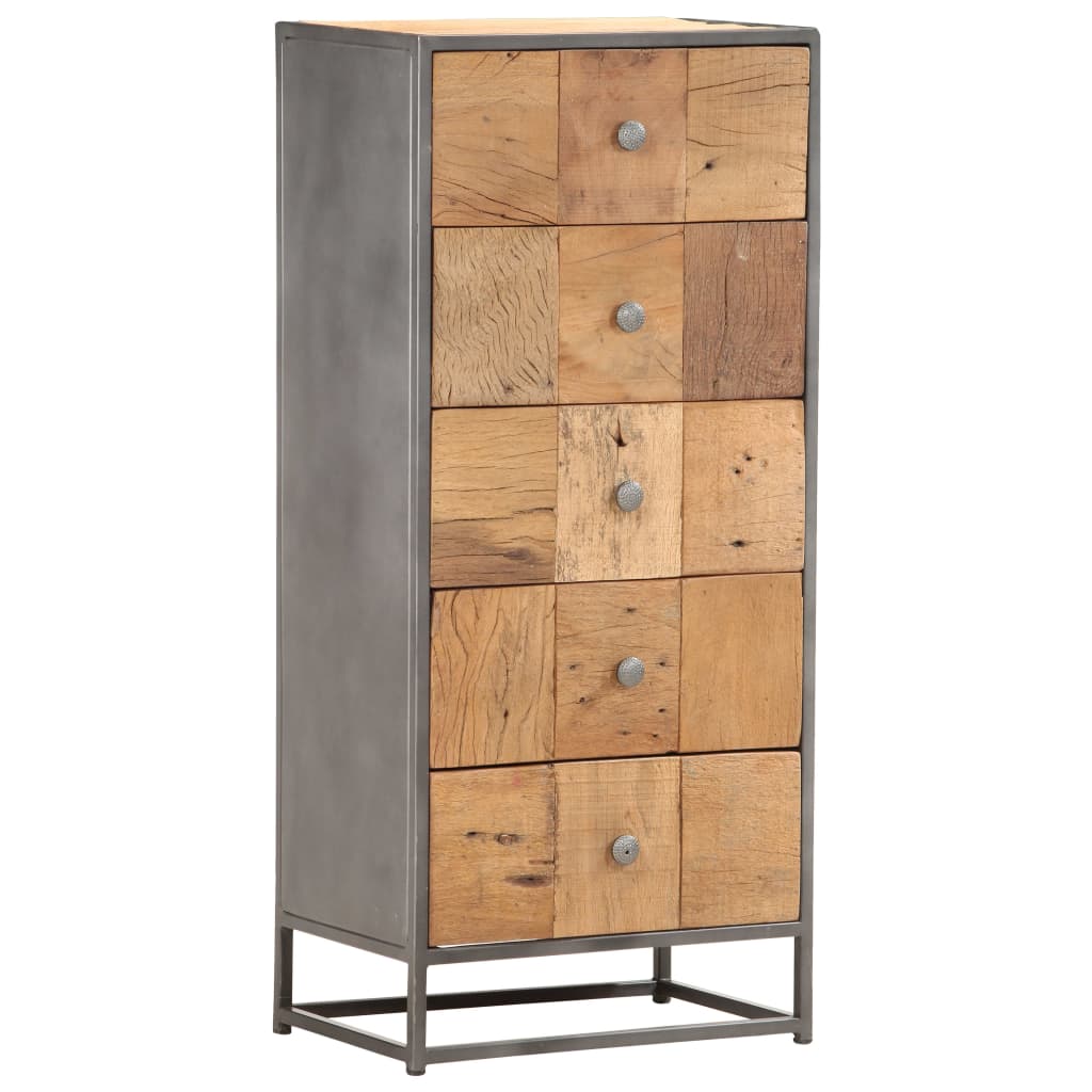 Drawer Cabinet 45x30x100 cm Solid Reclaimed Wood