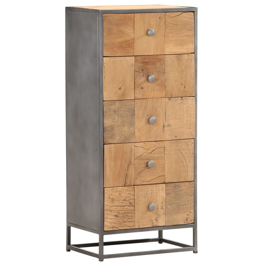 Drawer Cabinet 45x30x100 cm Solid Reclaimed Wood