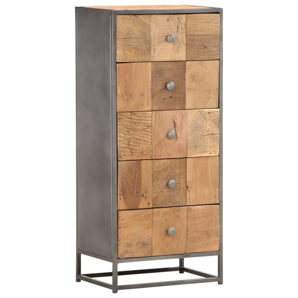 Drawer Cabinet 45x30x100 cm Solid Reclaimed Wood