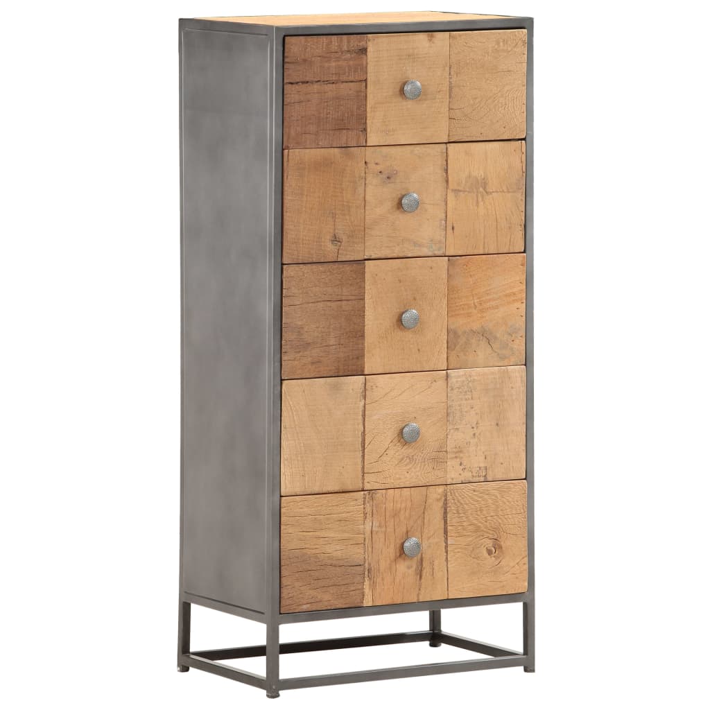 Drawer Cabinet 45x30x100 cm Solid Reclaimed Wood
