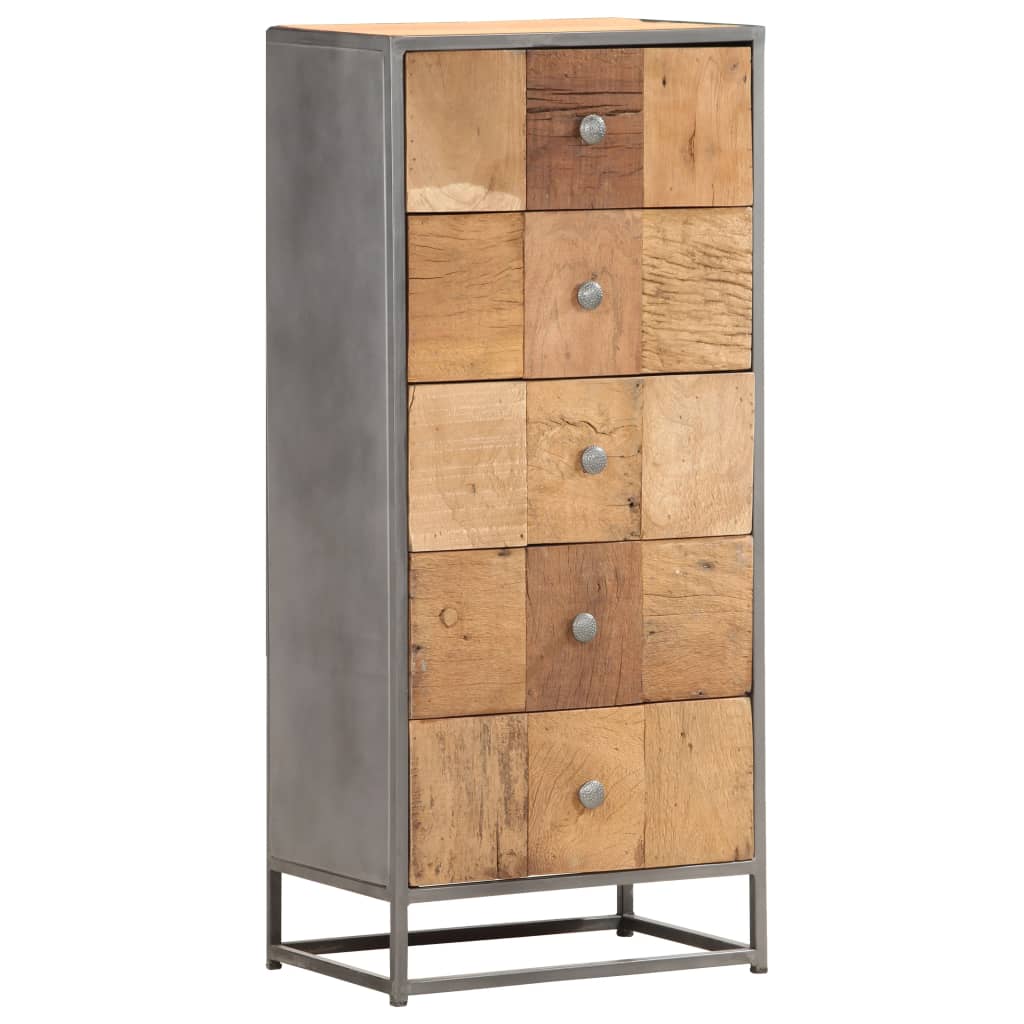 Drawer Cabinet 45x30x100 cm Solid Reclaimed Wood