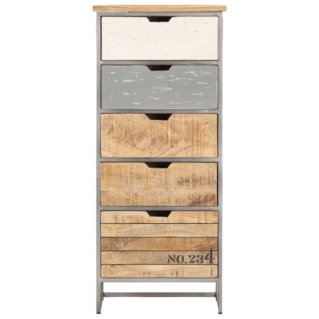 Drawer Cabinet 45x30x105 cm Solid Mango Wood