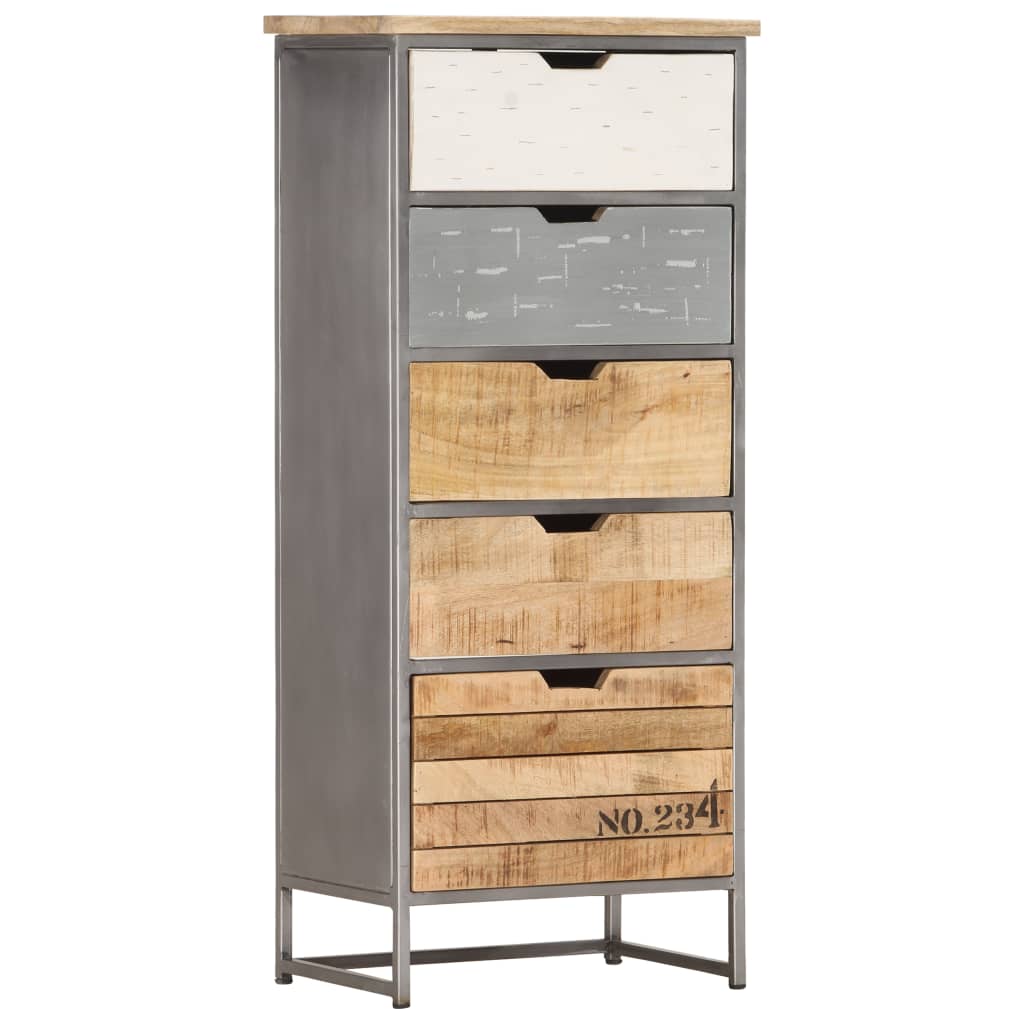 Drawer Cabinet 45x30x105 cm Solid Mango Wood