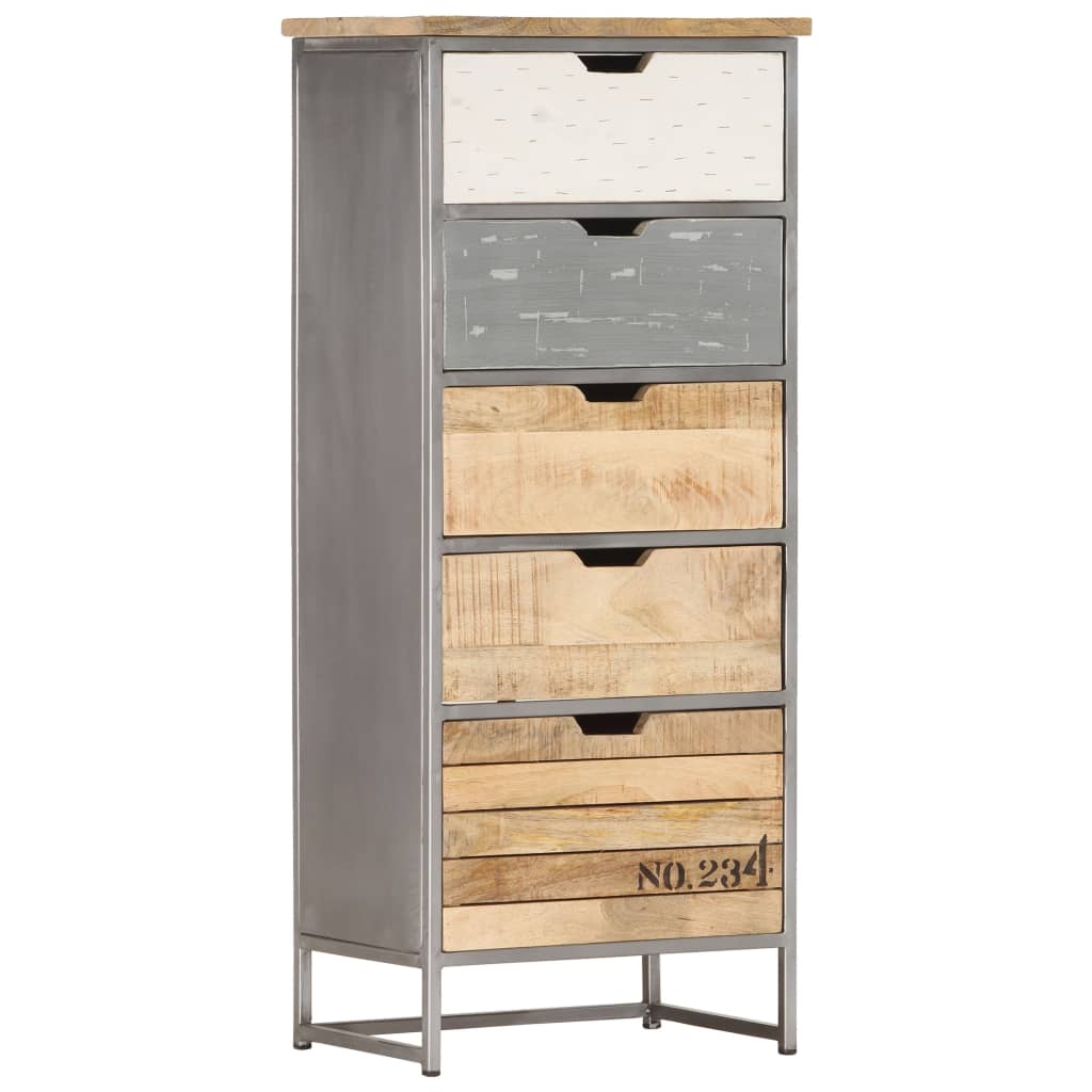 Drawer Cabinet 45x30x105 cm Solid Mango Wood