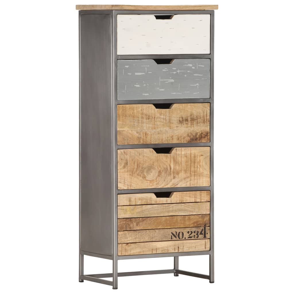 Drawer Cabinet 45x30x105 cm Solid Mango Wood