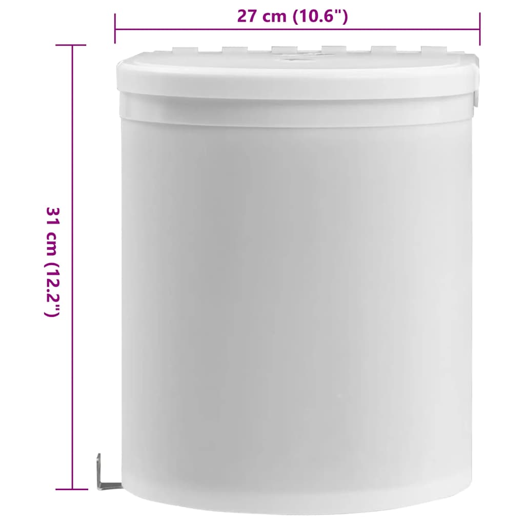 Kitchen Built-in Dust Bin Plastic 12 L