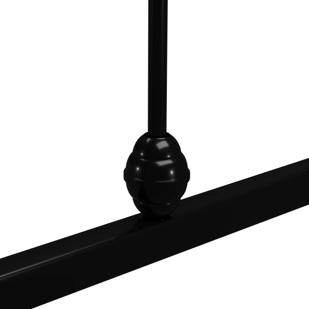 284499 vidaXL Bed Frame without Mattress Black Metal 100x200 cm