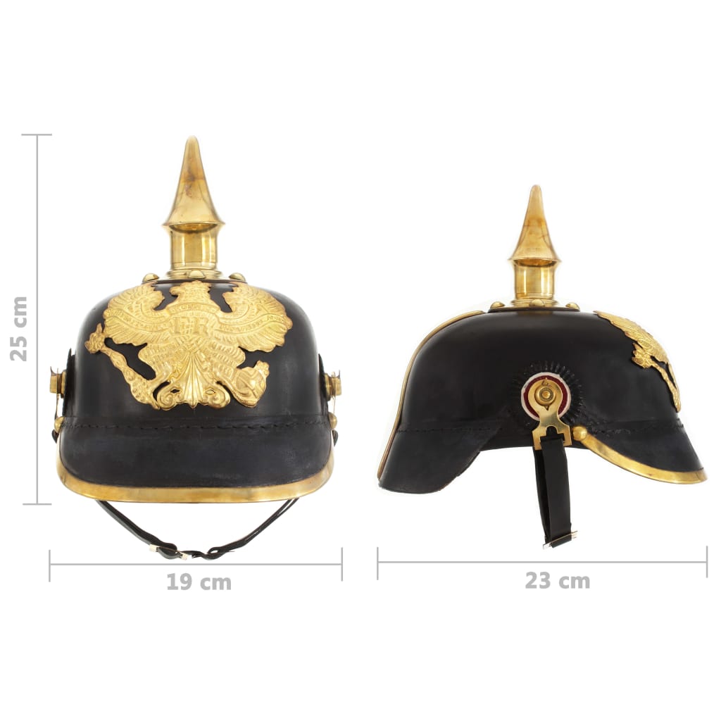 German Prussian Helmet Antique Replica LARP Black Steel