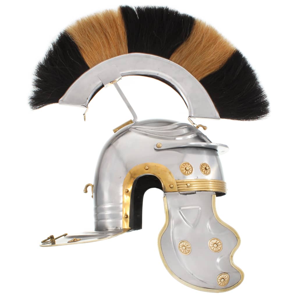 Roman Soldier Helmet Antique Replica LARP Silver Steel