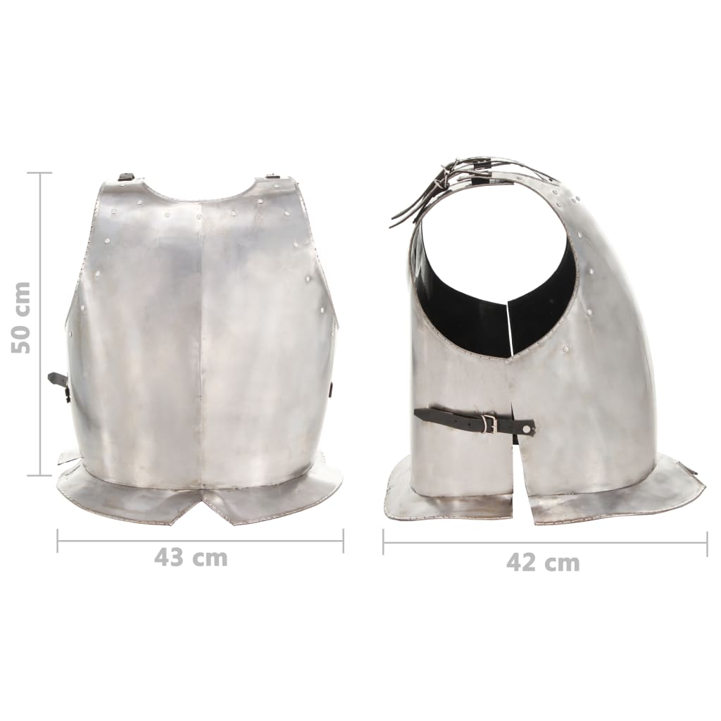 Medieval Knight Body Armour Cuirass Replica LARP Silver Steel
