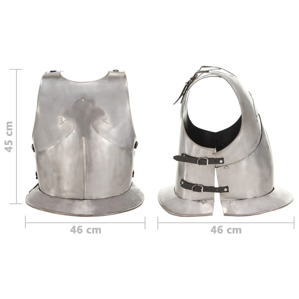 Medieval Knight Body Armour Cuirass Replica LARP Silver Steel