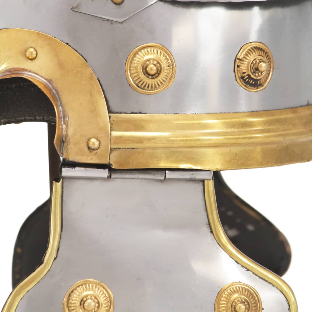 Roman Soldier Helmet Antique Replica LARP Silver Steel
