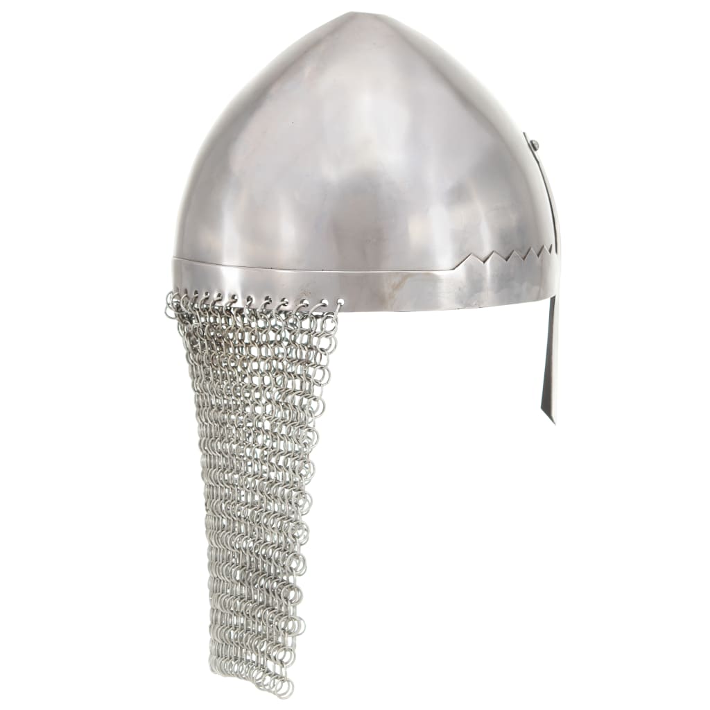 Knight Helmet Antique Replica LARP Silver Steel