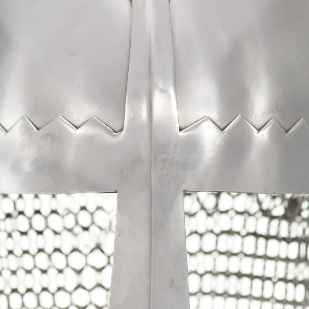Knight Helmet Antique Replica LARP Silver Steel