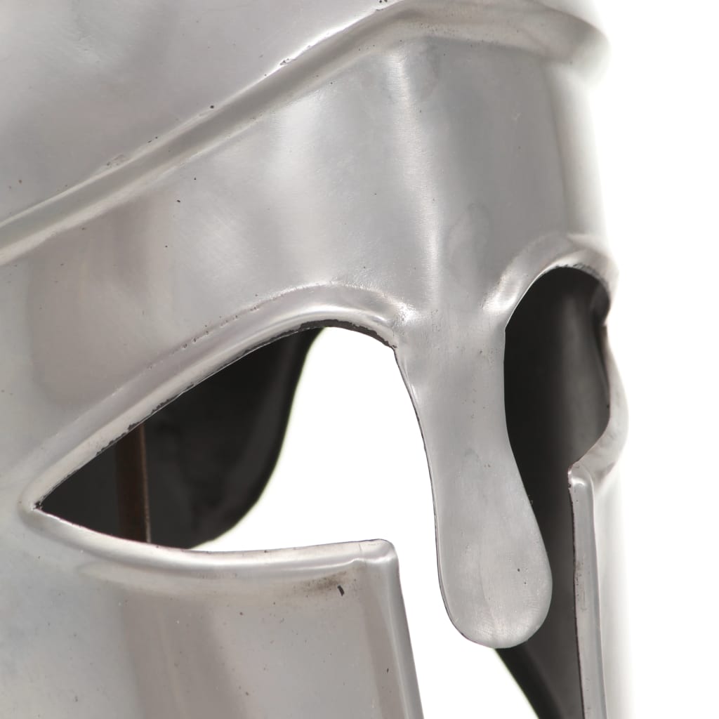 Greek Warrior Helmet Antique Replica LARP Silver Steel