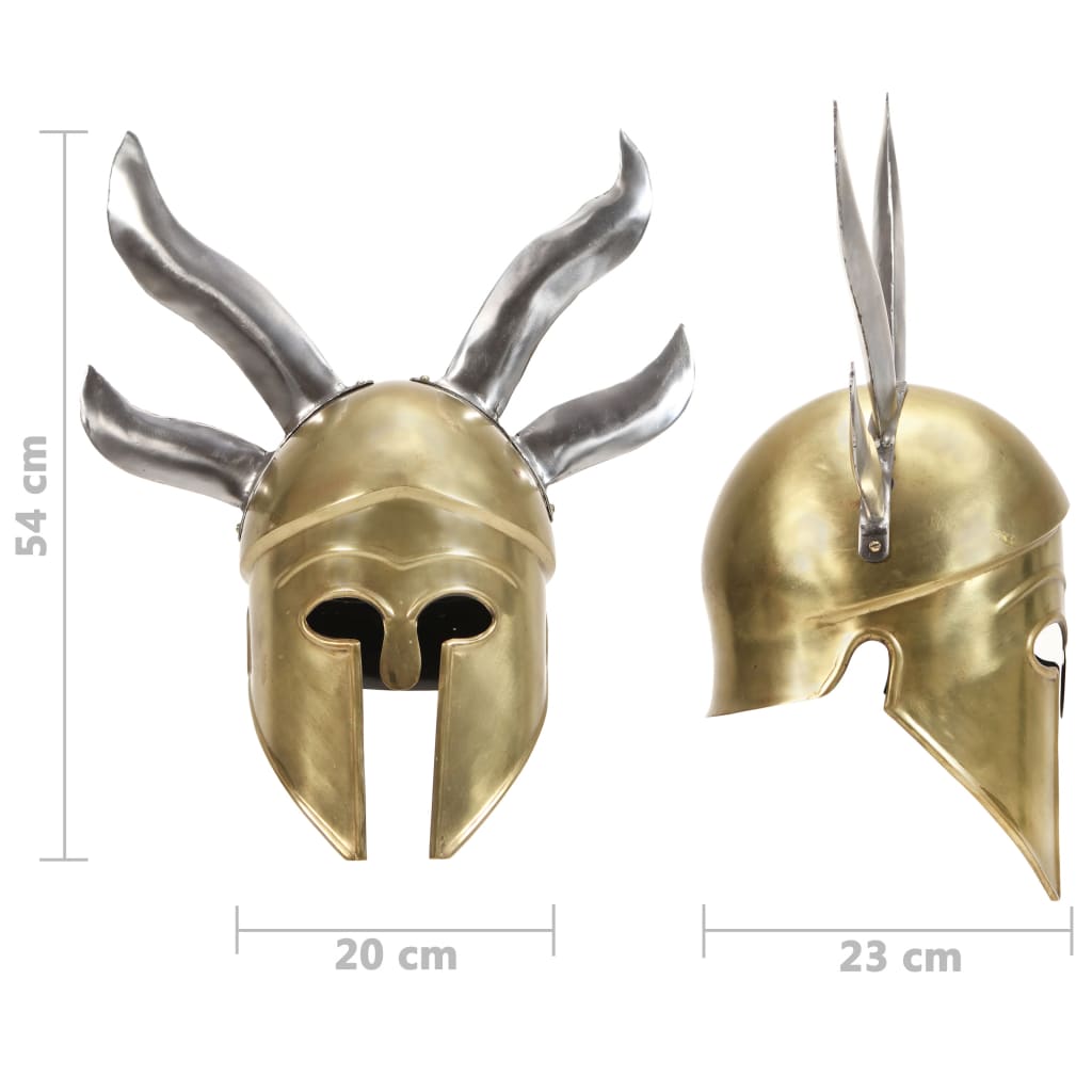 Greek Warrior Helmet Antique Replica LARP Brass Steel