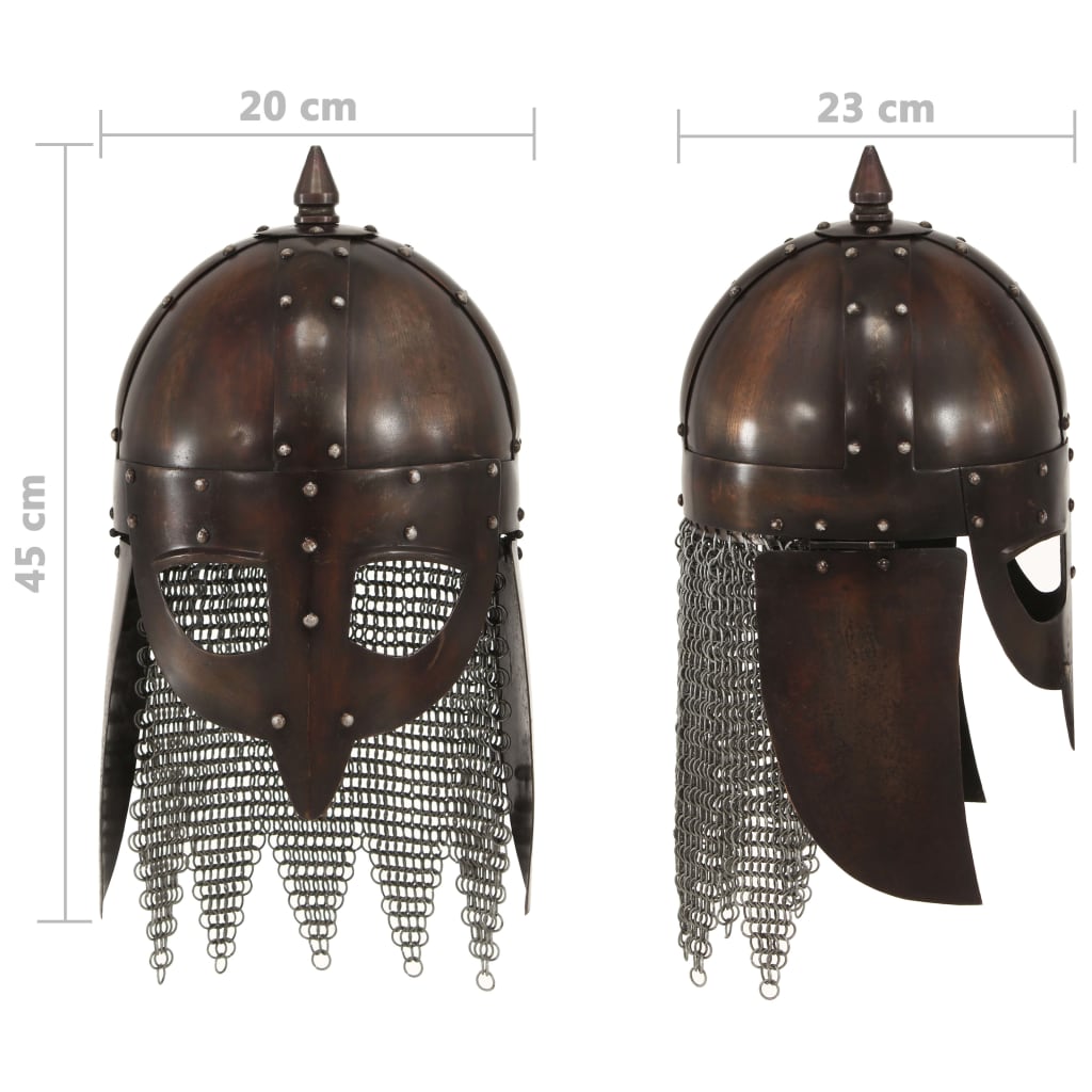 Viking Warrior Helmet Antique Replica LARP Copper Steel