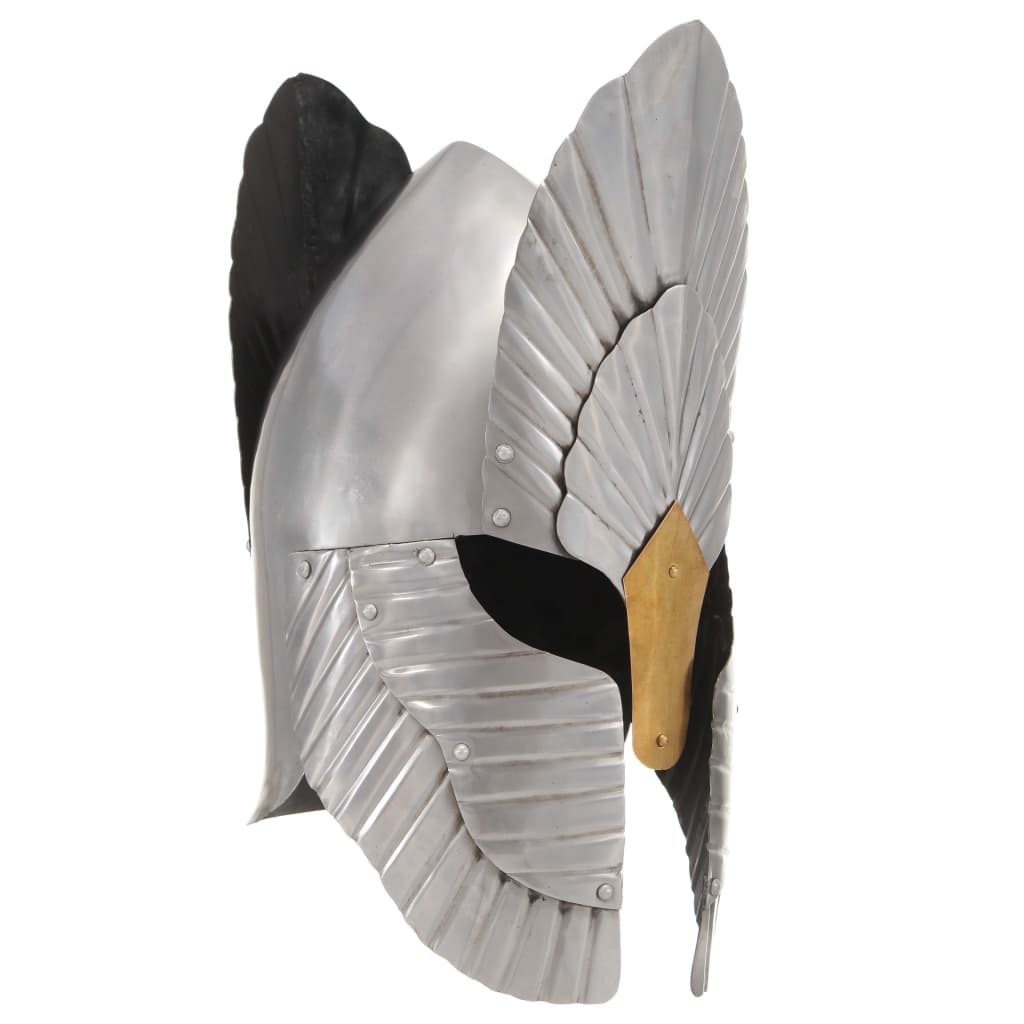 Fantasy Medieval Knight Helmet Replica LARP Silver Steel
