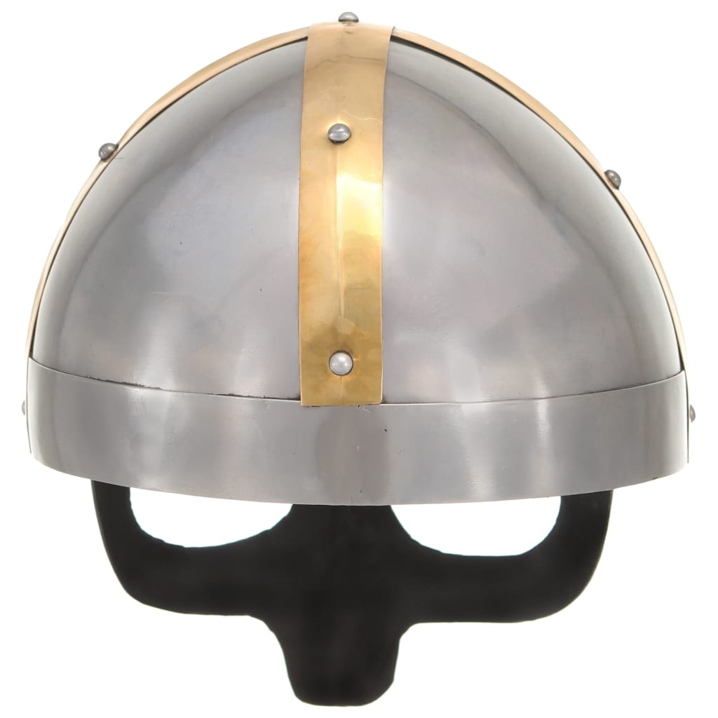 Viking Helmet Antique Replica LARP Silver Steel