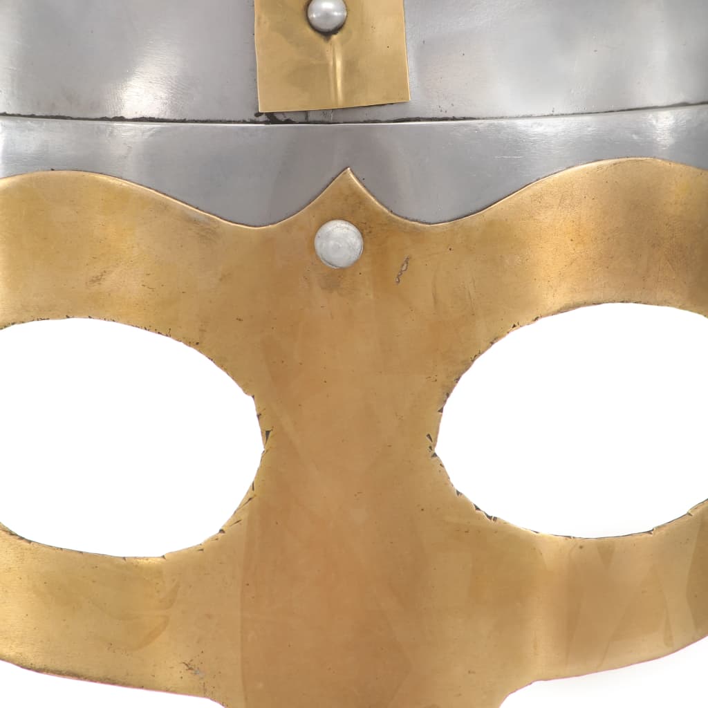 Viking Helmet Antique Replica LARP Silver Steel