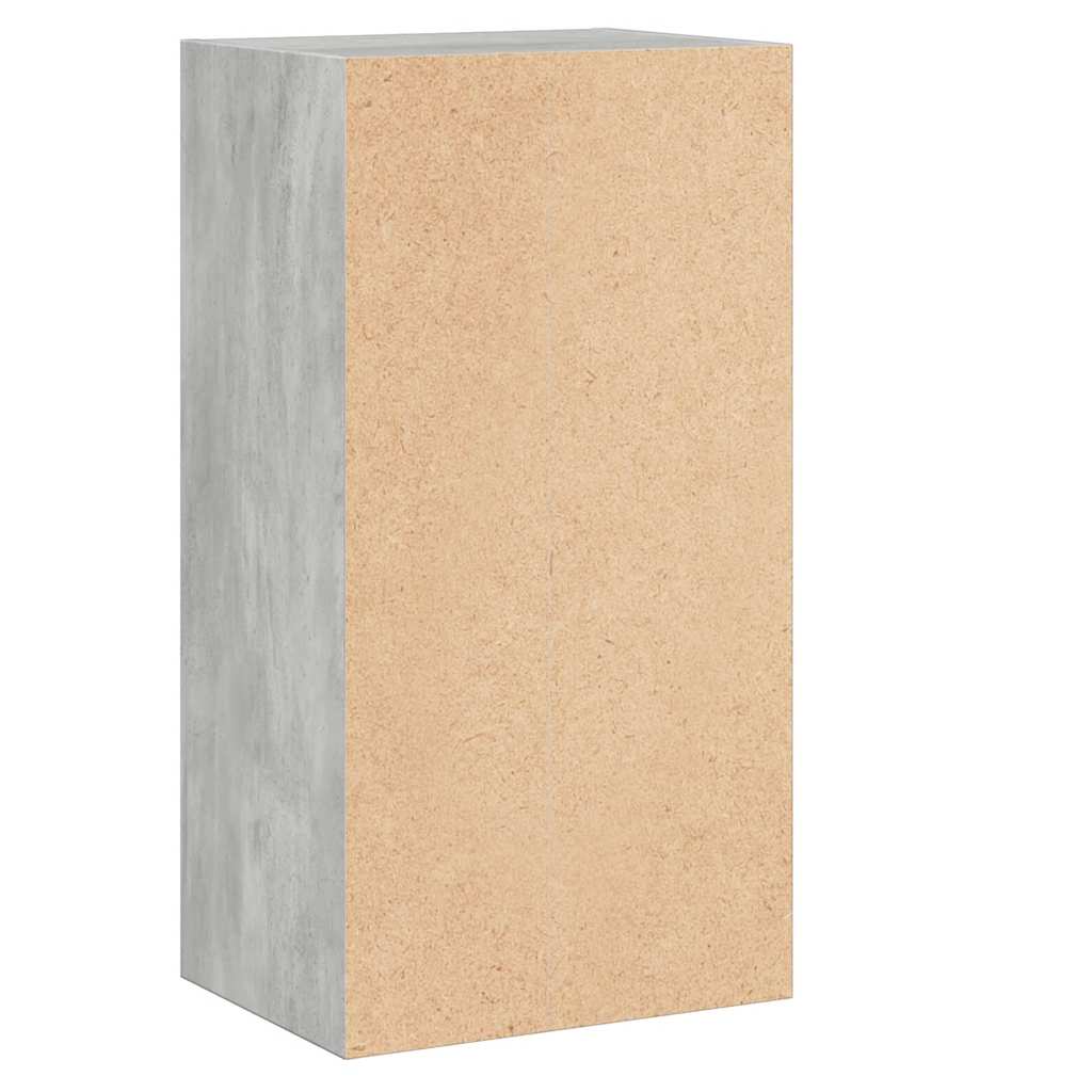 2-Tier Book Cabinet Concrete Grey 40x30x76.5 cm Engineered Wood