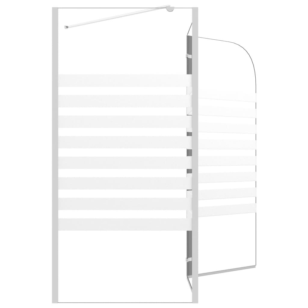 Bath Enclosure 120x68x130 cm Tempered Glass Stripe
