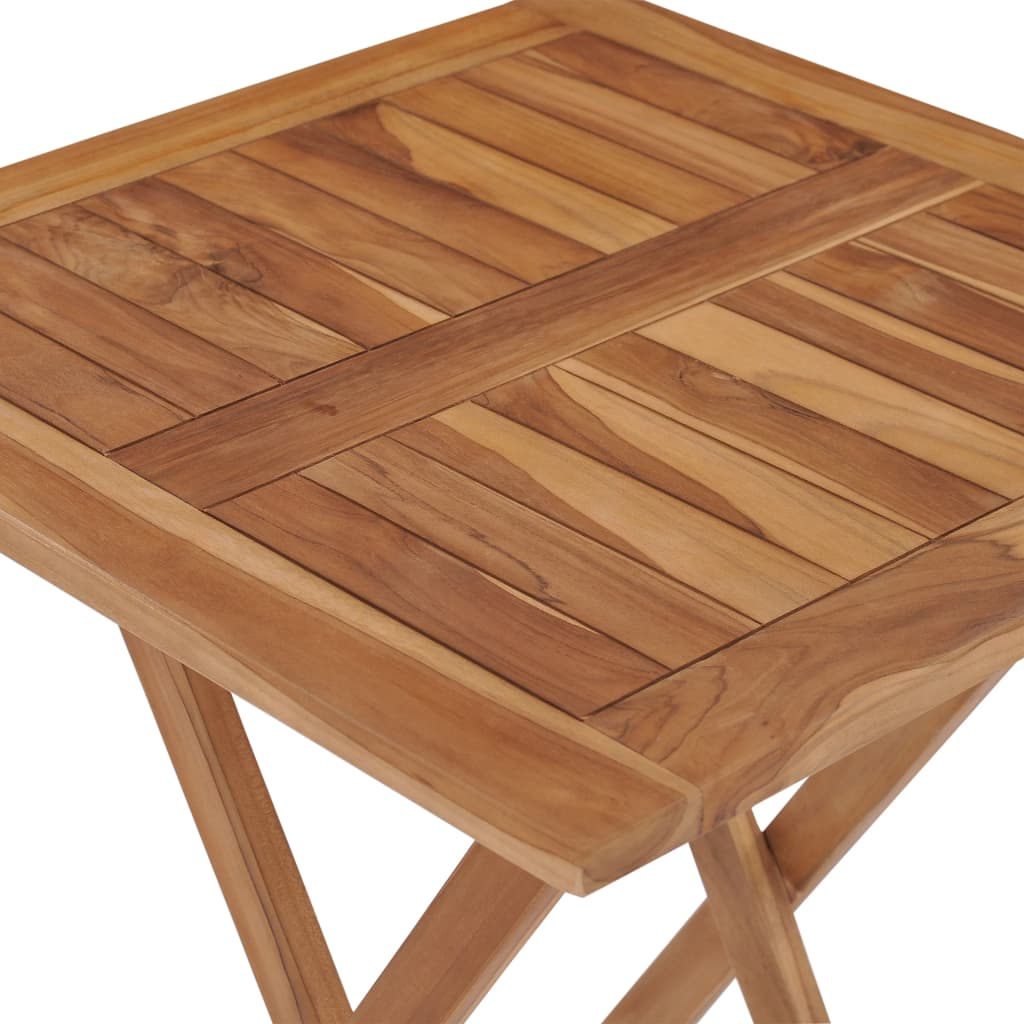 Folding Garden Table 60x60x75 cm Solid Teak Wood