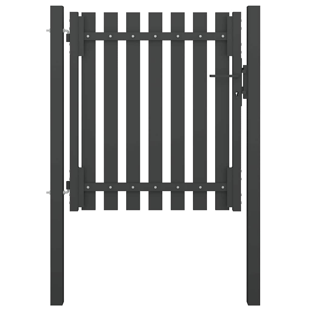 Garden Fence Gate Steel 1x1.25 m Anthracite