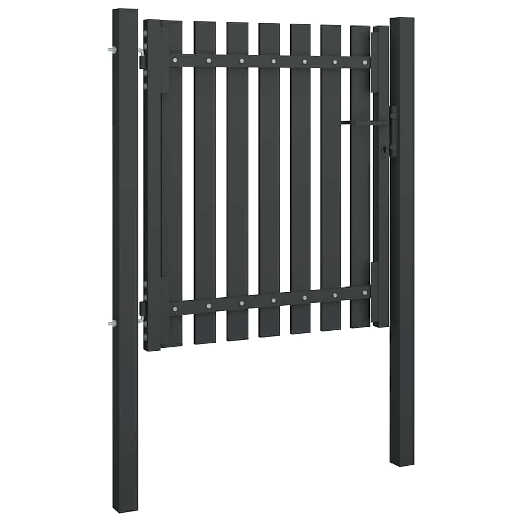 Garden Fence Gate Steel 1x1.25 m Anthracite