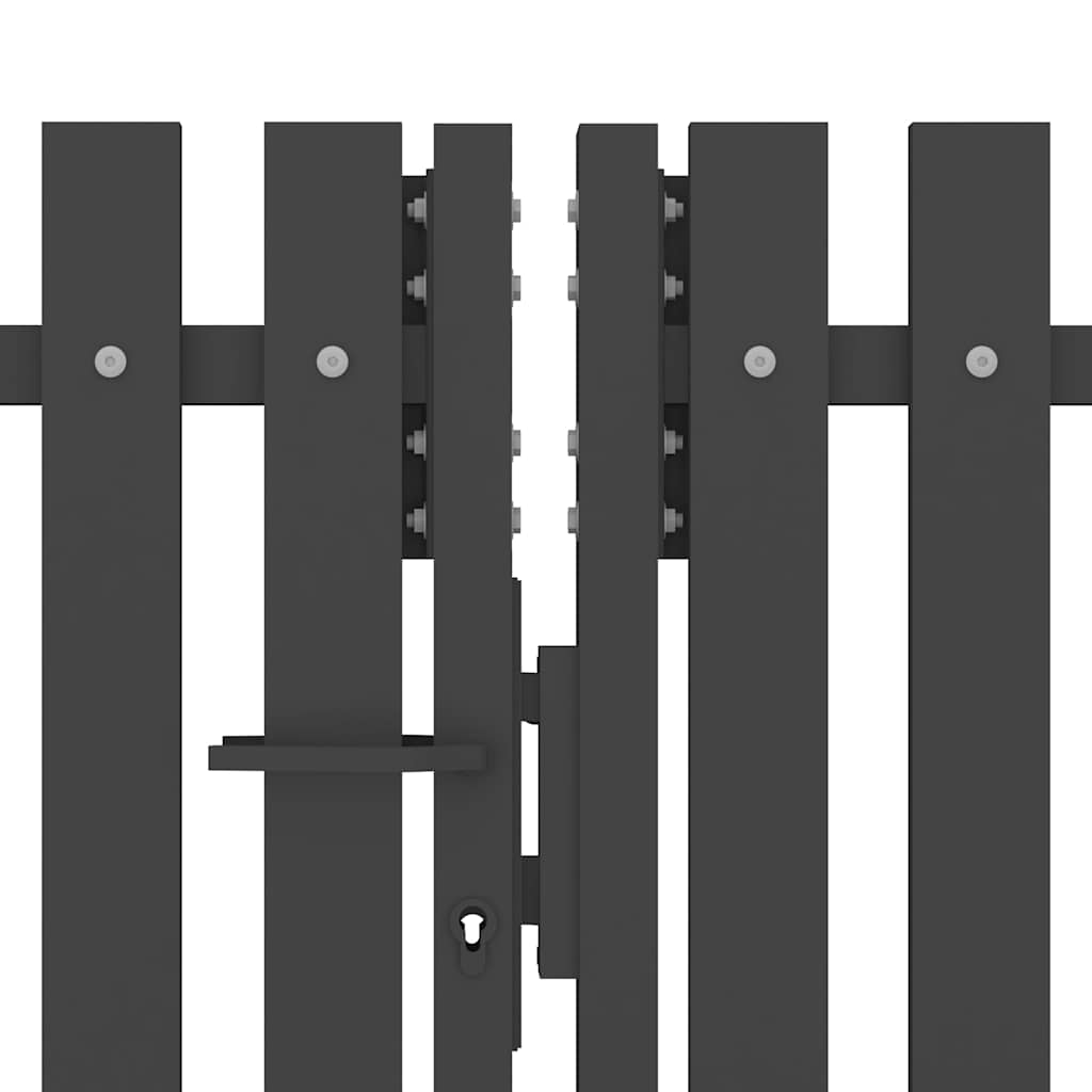 Garden Fence Gate Steel 4x2.5 m Anthracite