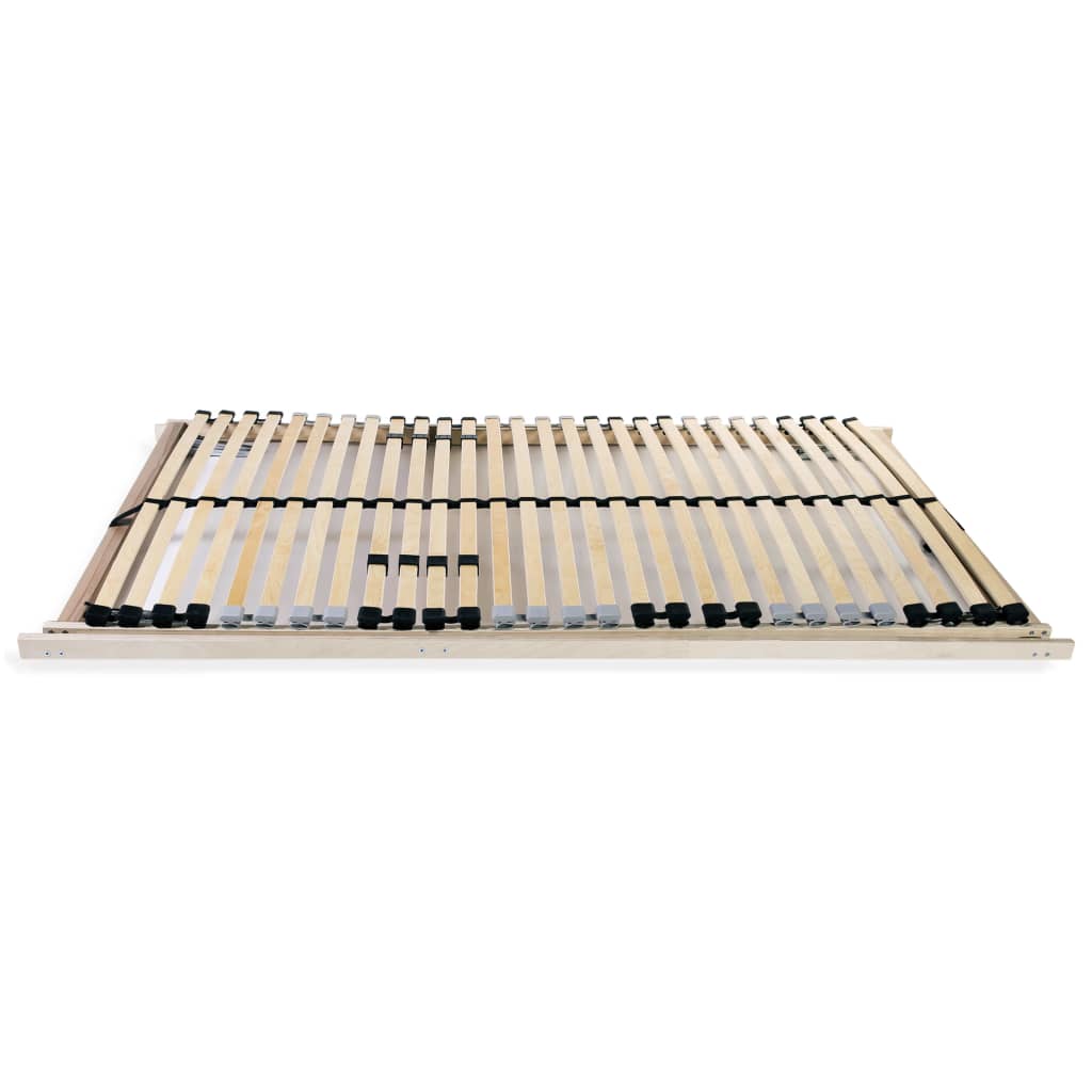 Slatted Bed Bases without Mattress 2 pcs with 28 Slats 70x200 cm