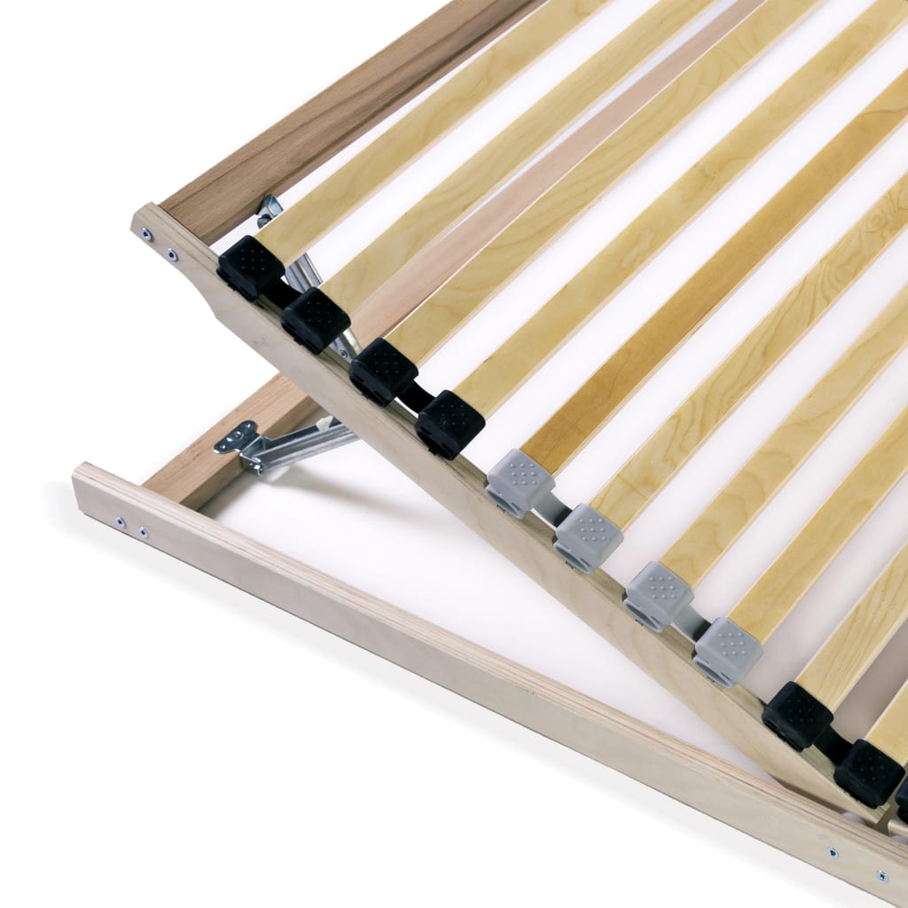 Slatted Bed Bases without Mattress 2 pcs with 28 Slats 70x200 cm