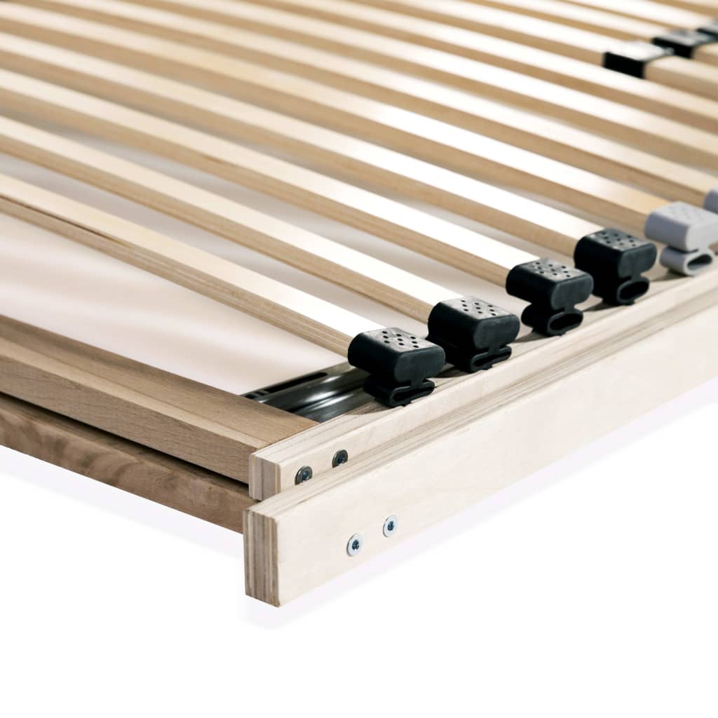 Slatted Bed Bases without Mattress 2 pcs with 28 Slats 70x200 cm