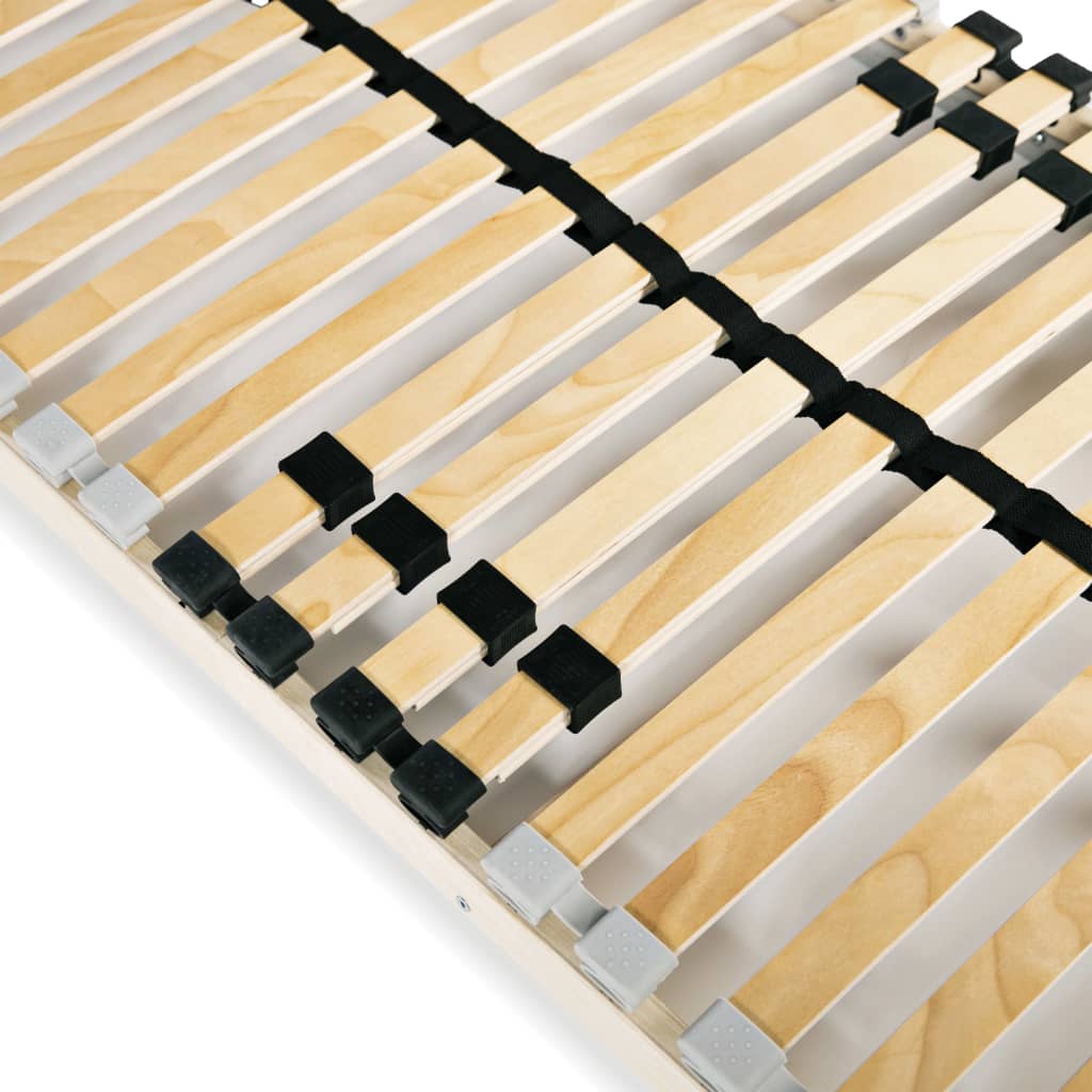 Slatted Bed Bases without Mattress 2 pcs with 28 Slats 90x200 cm