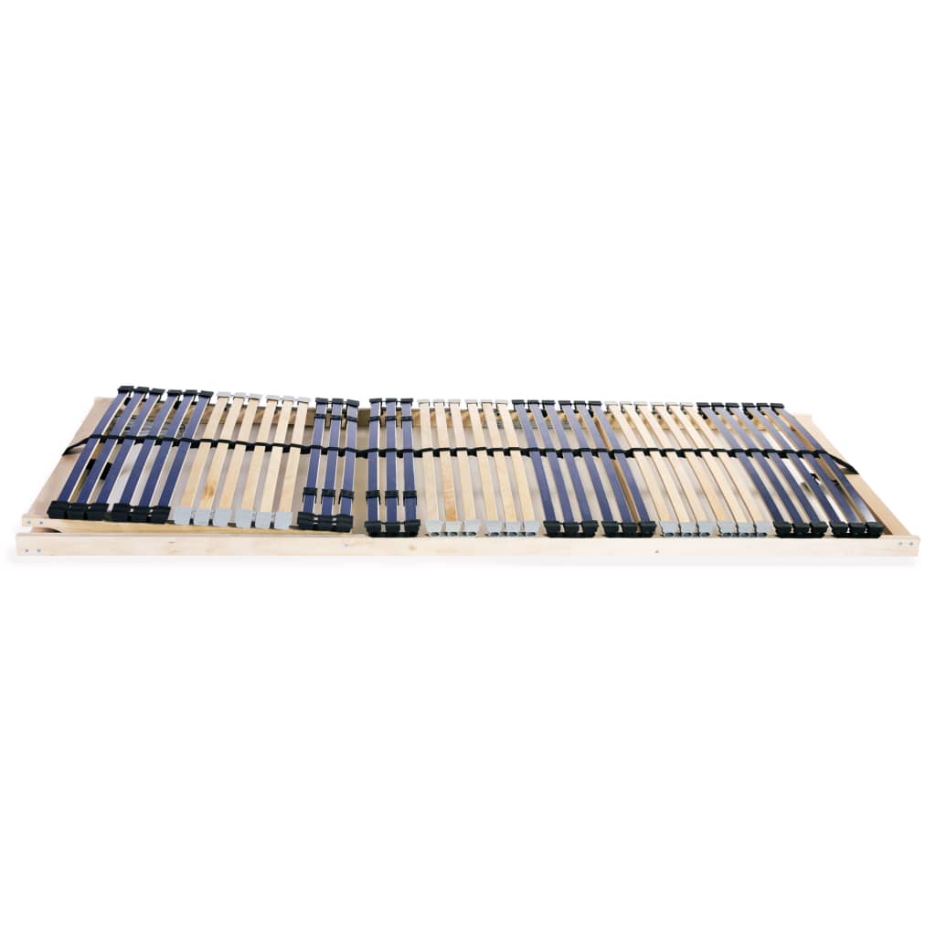 Slatted Bed Bases without Mattress 2 pcs with 42 Slats 90x200 cm
